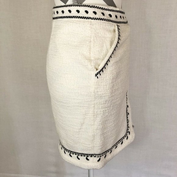 Anthropologie Dolan Left Coast Embroidered Tulley Textured Mini Skirt XS RV $98 - Picture 6 of 10